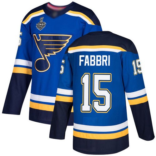 NHL St. Louis Blues Trikot #15 Robby Fabbri Blau Heim 2019 Stanley Cup